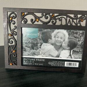 "NANA" 4 in X 6 in Frame Brown Metal